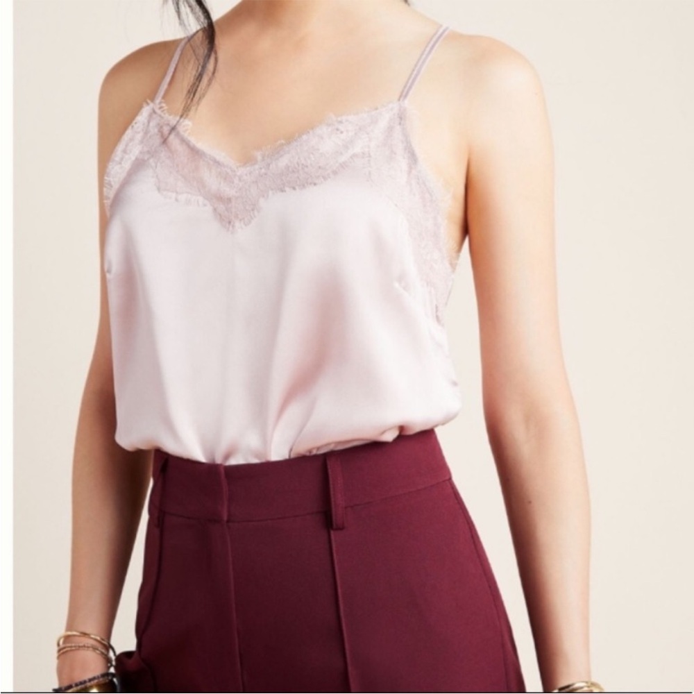 Anthropologie Mirabel Pink‎ Rose Camisole in Size Small